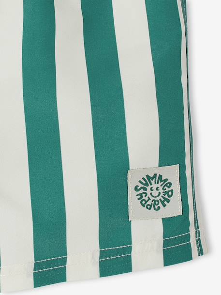 Boy's swim shorts striped green - vertbaudet enfant 