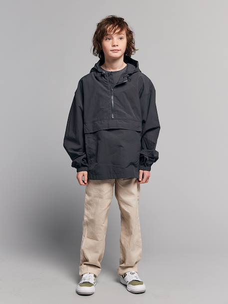 Boy's windcheater to pull on anthracite - vertbaudet enfant 