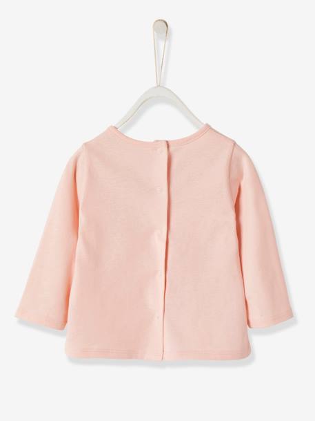 T-shirt bébé fille poche coeur et fraises Oeko-Tex® beige clair+rose pâle - vertbaudet enfant 