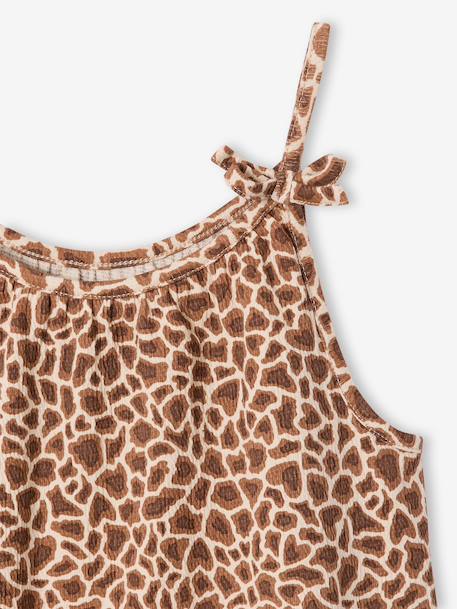 Girl's fine strap jersey dress beige - vertbaudet enfant 
