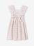 Cotton Gauze Occasion Wear Dress with Broderie Anglaise Sleeves, for Girls pale pink+sage green - vertbaudet enfant 