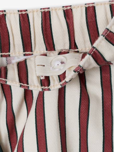 Boy's striped bermuda shorts striped red - vertbaudet enfant 