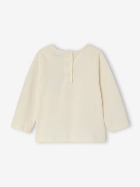 Girl's long-sleeved T-shirt ecru - vertbaudet enfant 