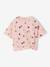 Tropical short-sleeved T-shirt with knot navy blue+pale pink - vertbaudet enfant 