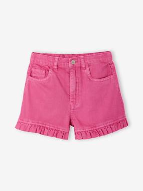 Short fille twill volant - vertbaudet enfant Fille-Short fille twill volant