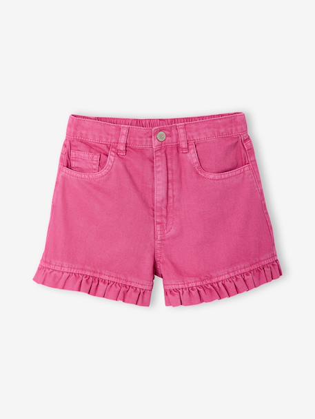 Twill frill short for girls peony pink - vertbaudet enfant 