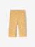 Girl's wide-leg jersey trousers mustard+striped pink - vertbaudet enfant 