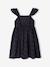 Girl's Embroidered Dress slate grey - vertbaudet enfant 