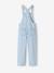 Girl's fine striped dungaree striped blue - vertbaudet enfant 
