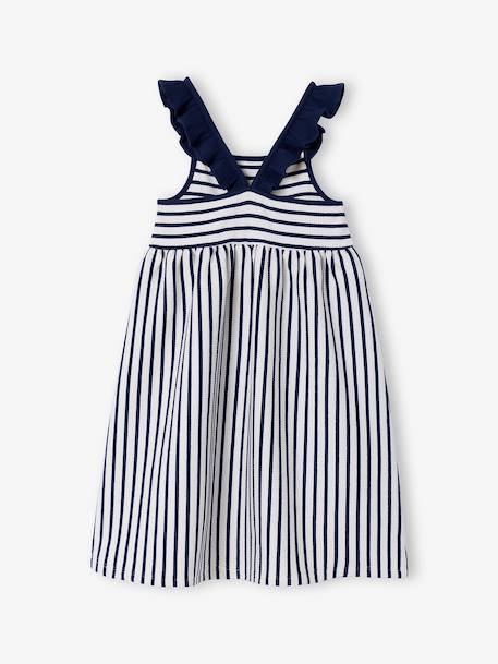 Robe fille sans manches marine+vieux rose - vertbaudet enfant 