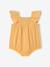 Baby girl sleepsuit in organic cotton aqua green+mustard - vertbaudet enfant 