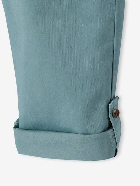 Turn-up trouser for boys emerald green - vertbaudet enfant 