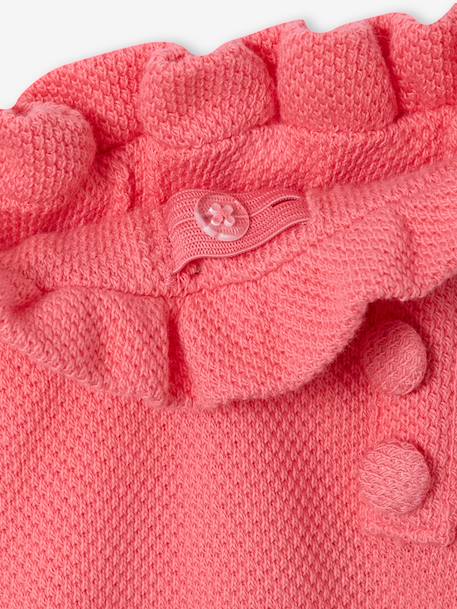 Fancy Knit T-Shirt & Shorts Set for Girls ecru+rose - vertbaudet enfant 