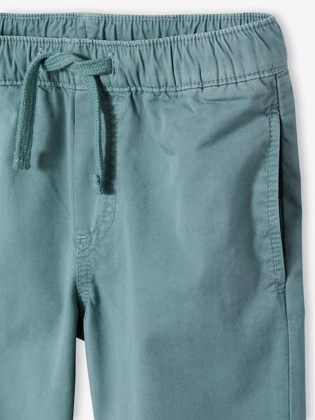 Turn-up trouser for boys emerald green - vertbaudet enfant 