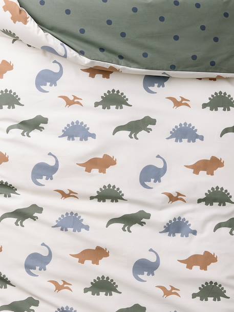 Duvet cover and pillowcase bedding set printed white - vertbaudet enfant 