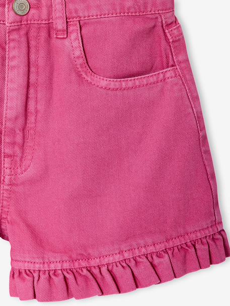 Twill frill short for girls peony pink - vertbaudet enfant 