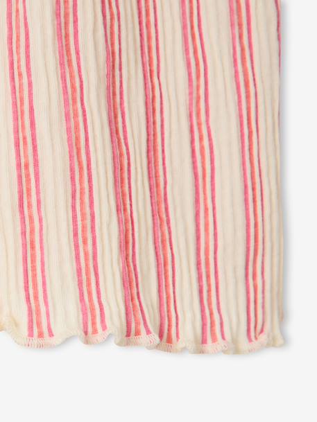 Pantalon large bébé fille jersey moutarde+rayé rose - vertbaudet enfant 