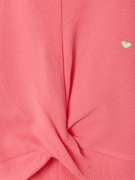 Fancy Knit T-Shirt & Shorts Set for Girls ecru+rose - vertbaudet enfant 