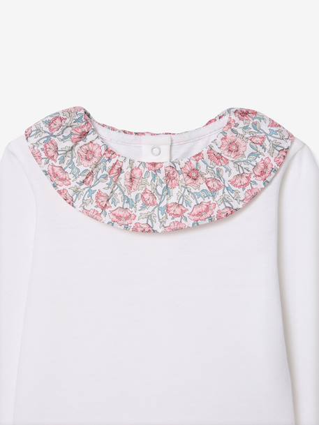 Floral long-sleeved T-shirt baby girl´s light pink - vertbaudet enfant 