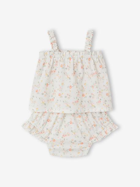 Set of top and knickers for baby girls ecru - vertbaudet enfant 