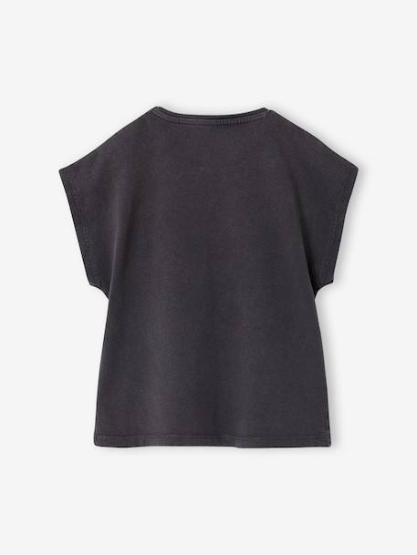 T-shirt manches courtes anthracite+rose - vertbaudet enfant 