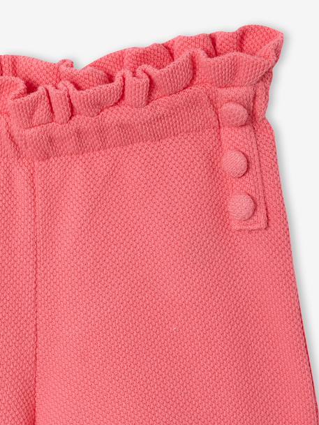 Fancy Knit T-Shirt & Shorts Set for Girls ecru+rose - vertbaudet enfant 