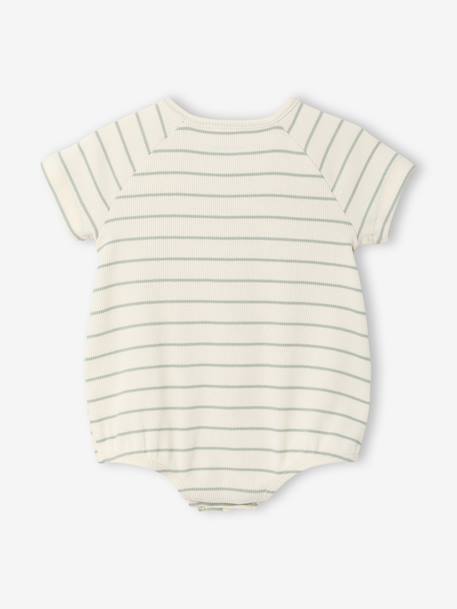 Pack of 2 customisable baby playsuits sage green - vertbaudet enfant 