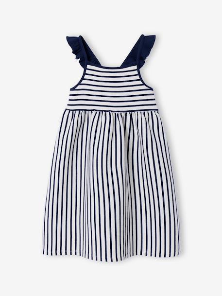 Robe fille sans manches marine+vieux rose - vertbaudet enfant 
