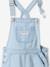 Girl's fine striped dungaree striped blue - vertbaudet enfant 