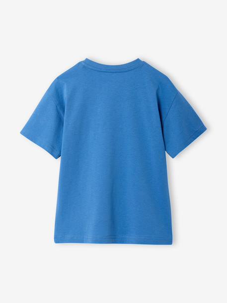Boy's short-sleeved printed t-shirt medium blue - vertbaudet enfant 