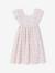 Cotton Gauze Occasion Wear Dress with Broderie Anglaise Sleeves, for Girls pale pink+sage green - vertbaudet enfant 