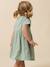 Short cotton gauze dress sage green - vertbaudet enfant 