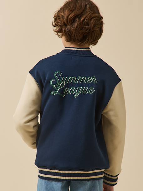 Teddy jacket in college style navy blue - vertbaudet enfant 