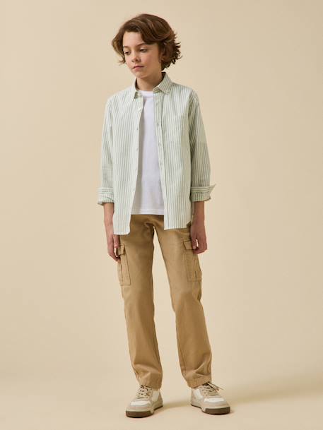 Striped long shirt green - vertbaudet enfant 