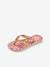 Printed flip-flops orange+rose - vertbaudet enfant 