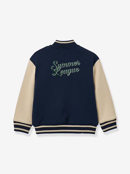 Teddy jacket in college style navy blue - vertbaudet enfant 