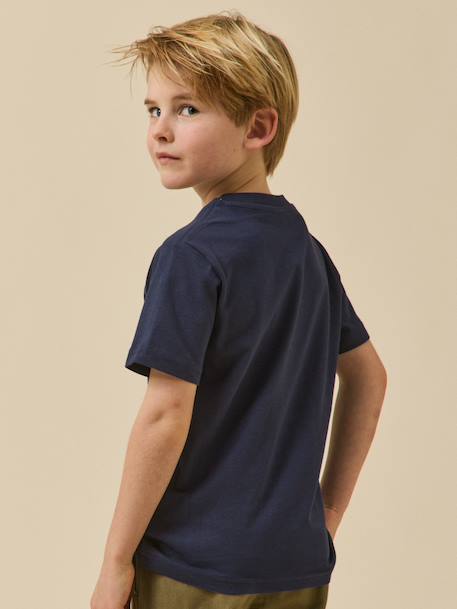 Short-sleeved T-shirt for kids navy blue - vertbaudet enfant 