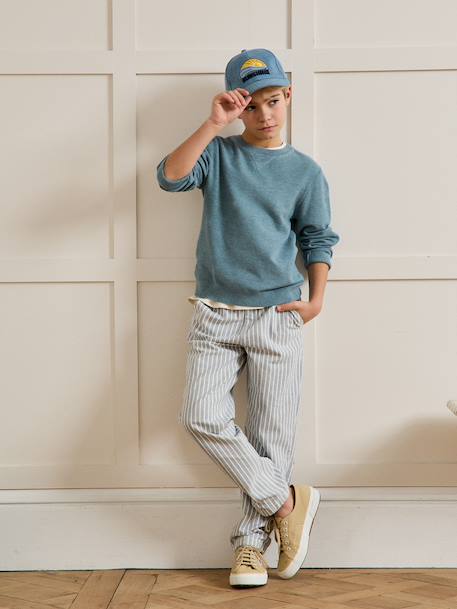 Soft boy's sweatshirt jumper slate blue - vertbaudet enfant 