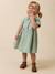 Short cotton gauze dress sage green - vertbaudet enfant 