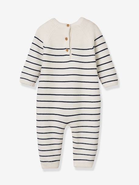 Combinaison bébé marinière marine - vertbaudet enfant 
