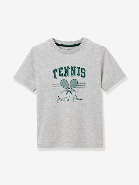 T-shirt manche courte coton bio gris chiné - vertbaudet enfant 