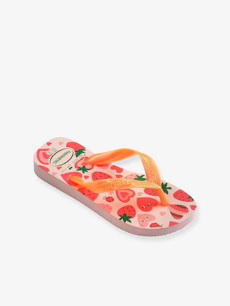 Printed flip-flops orange+rose - vertbaudet enfant 