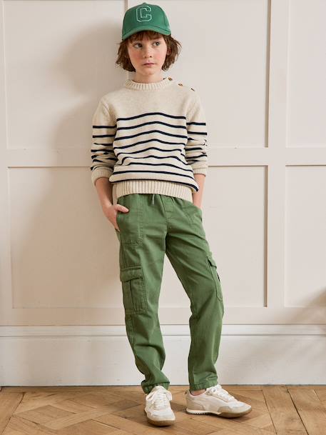 Striped jumper for boys striped blue - vertbaudet enfant 