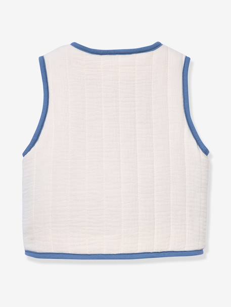 Sherpa baby sleeveless cardigan ecru - vertbaudet enfant 