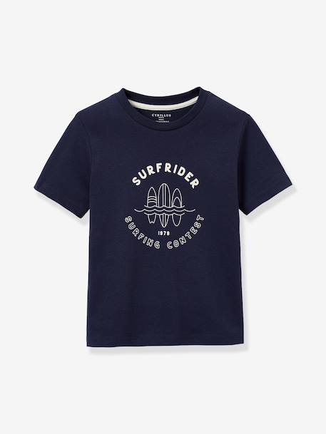 Short-sleeved T-shirt for kids navy blue - vertbaudet enfant 