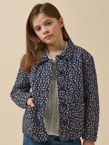 Flowered jacket blue - vertbaudet enfant 