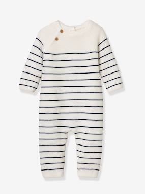 Bébé-Salopette, combinaison-Combinaison bébé marinière
