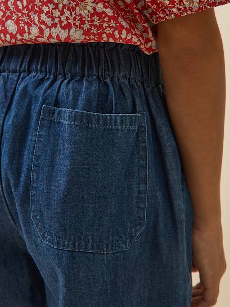 Denim trouser with belt brut denim - vertbaudet enfant 