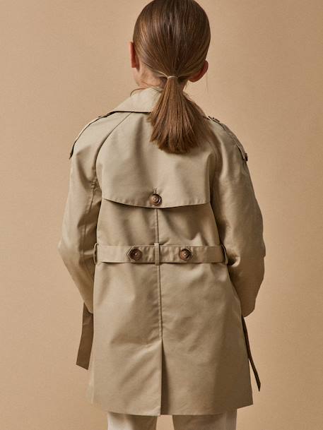 Trench coat with belt for children beige - vertbaudet enfant 