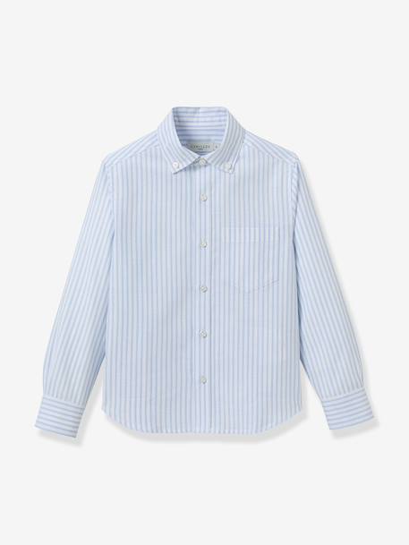 Striped long-sleeved shirt striped blue - vertbaudet enfant 